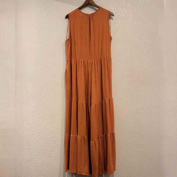 Anthropologie Saturday Sunday Marina Tiered Wide Leg Jumpsuit Sleeveless Size XL - Picture 3 of 12